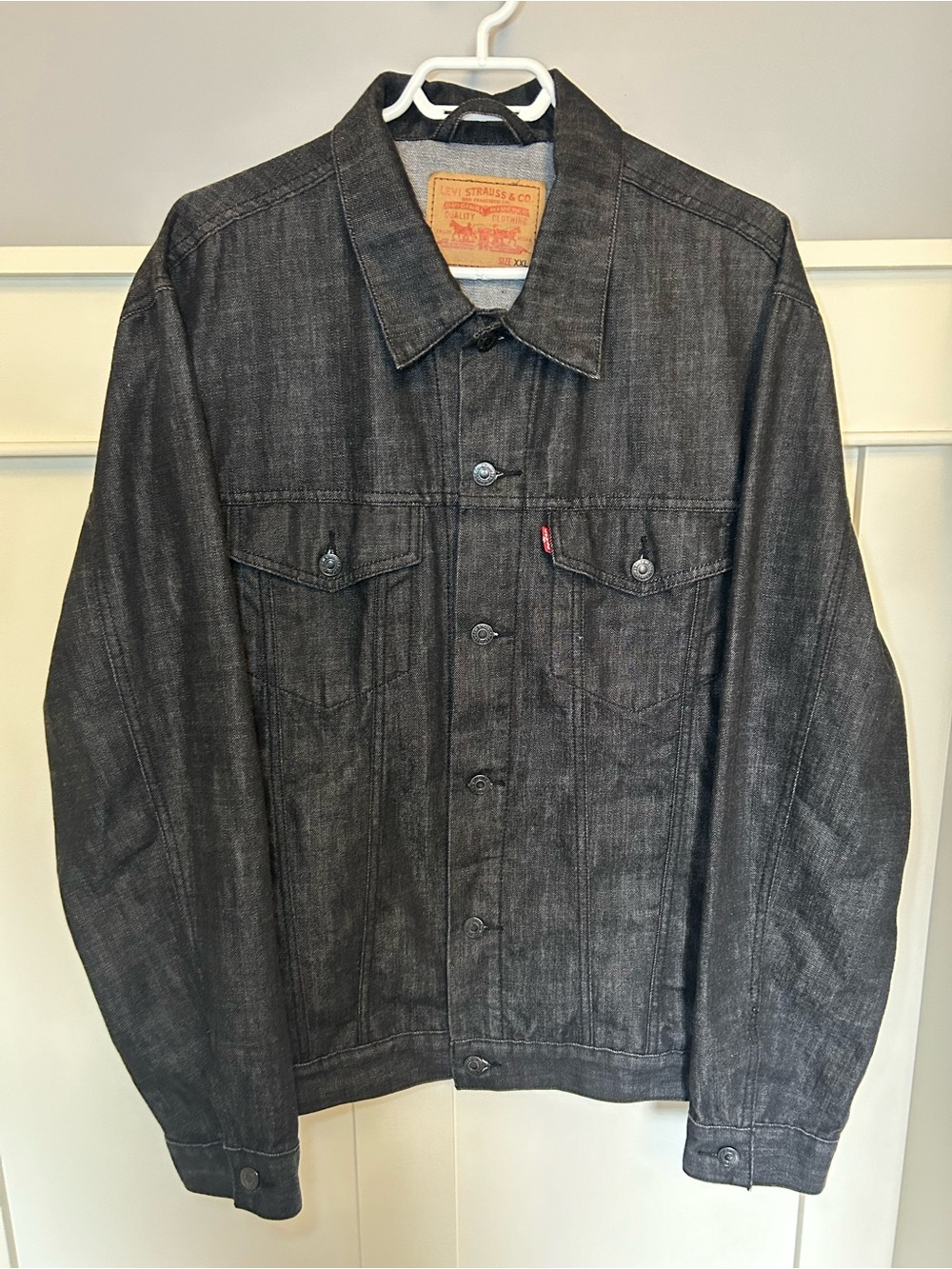 Vintage Levis dark grey / black denim jacket